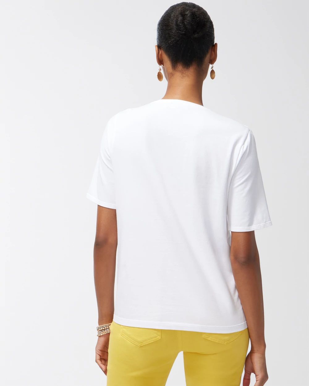 3D Floral Applique Ruffle Tee