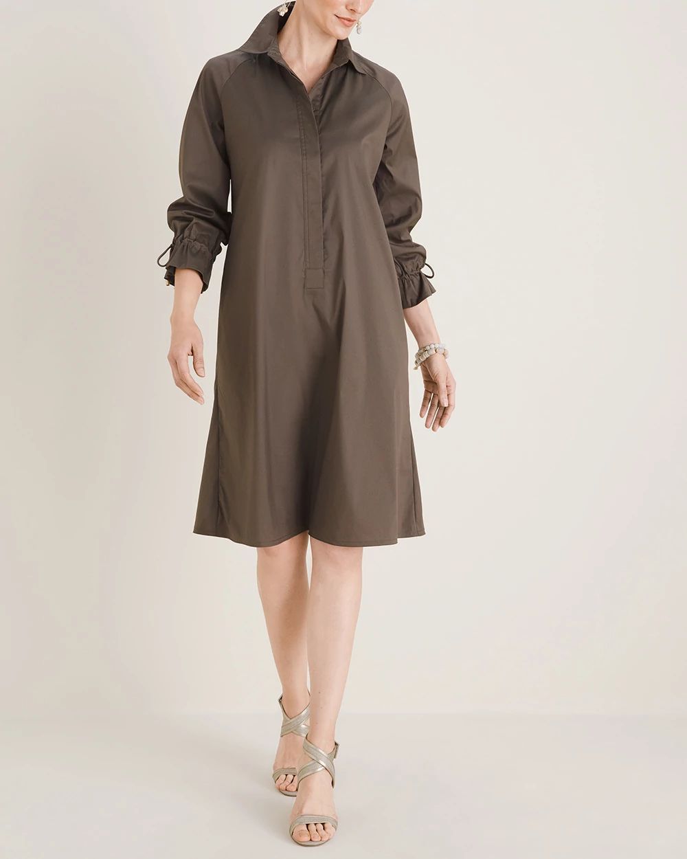 Drawstring Shirtdress