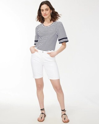 So Slimming No-Stain White Girlfriend Shorts