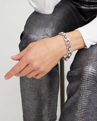 Silver Tone Chain Bracelet