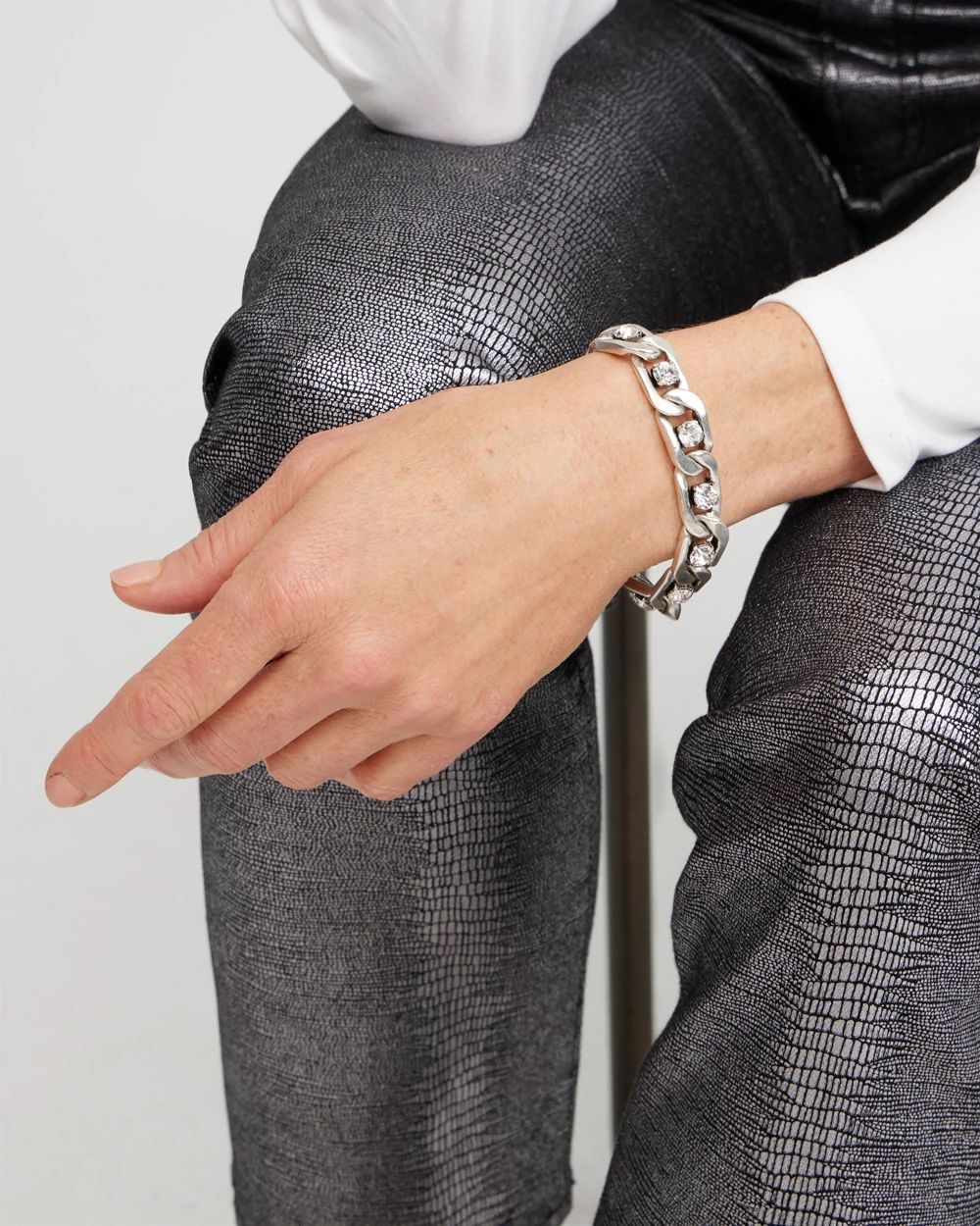 Silver Tone Chain Bracelet