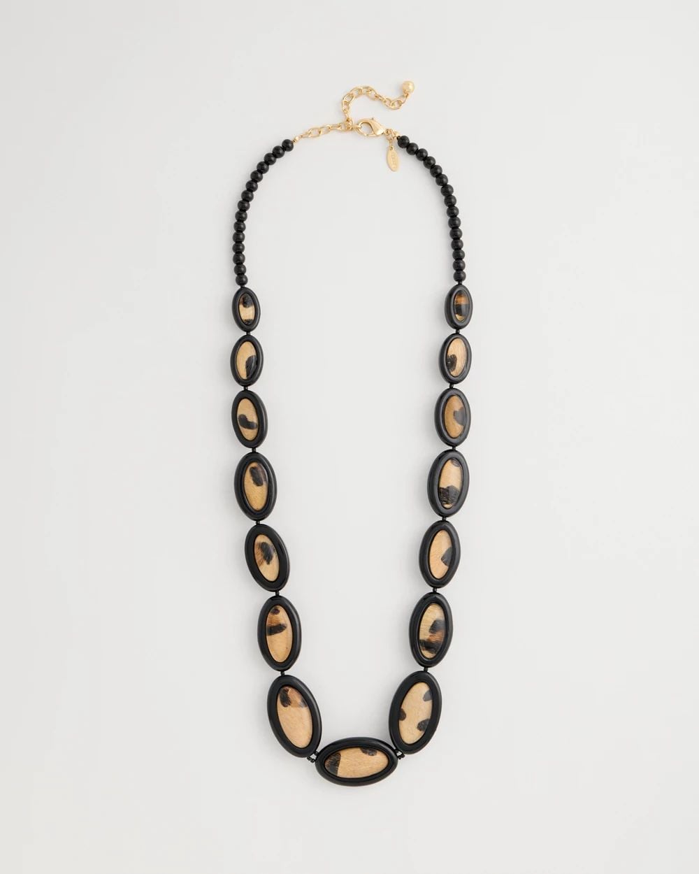 Single Strand Animal Hair On Leather Necklace