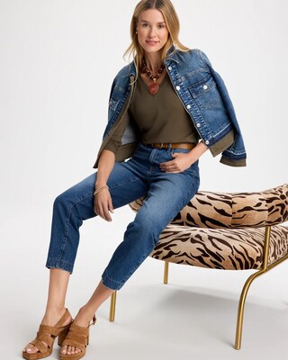 Cotton Stretch 3/4 Sleeve Tee click to view larger image.