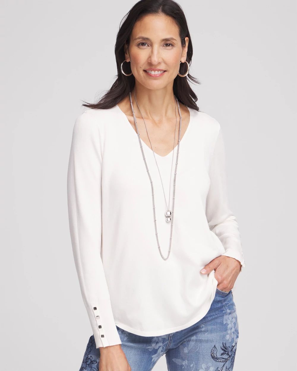V-Neck Pullover Sweater
