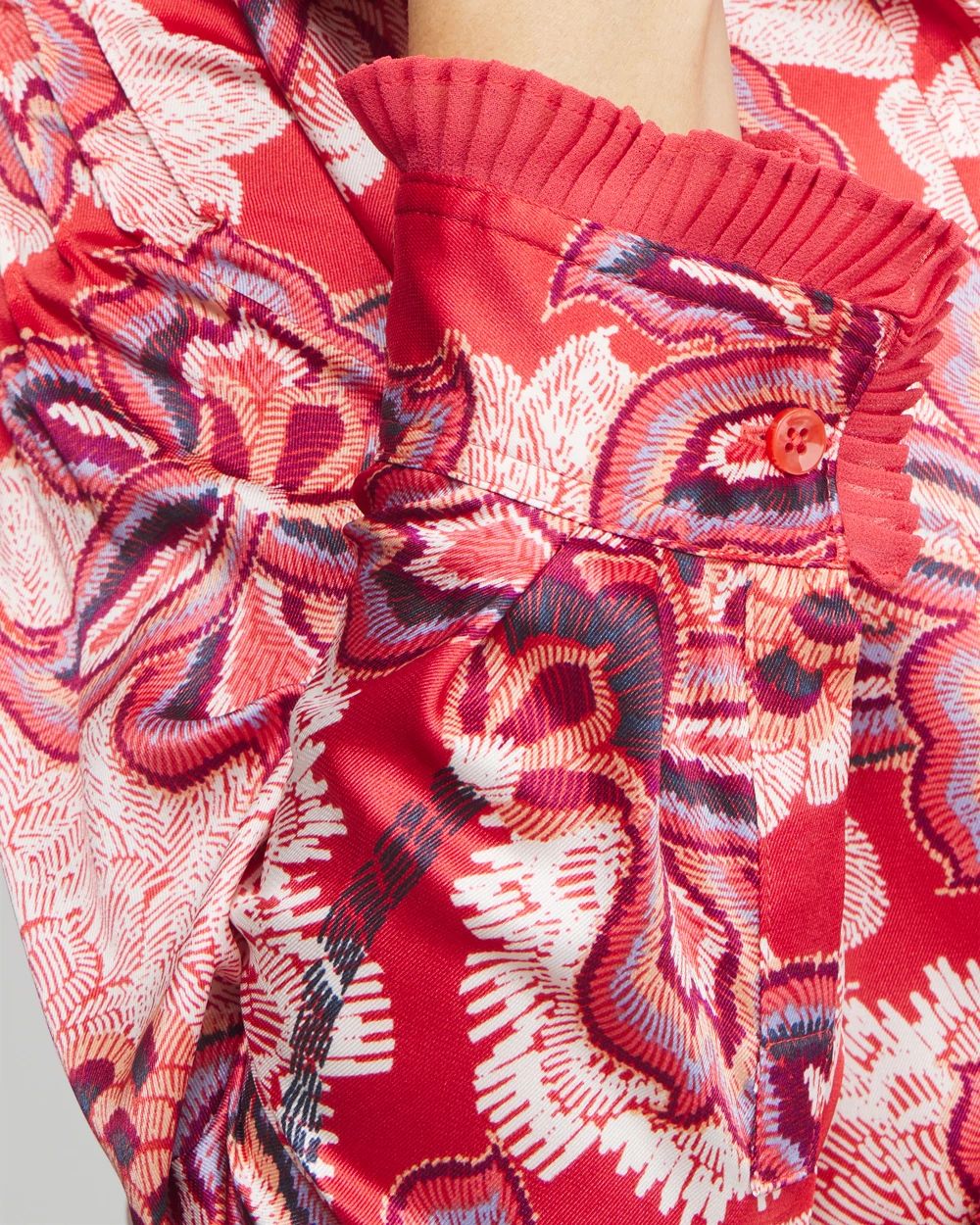 Floral Pleated Blouse