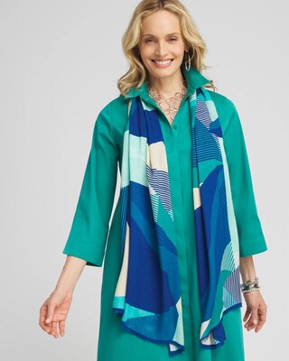 Geo Print Oblong Scarf