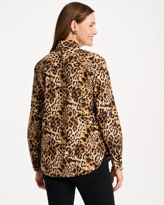Animal Print No Iron™ Stretch Shirt click to view larger image.