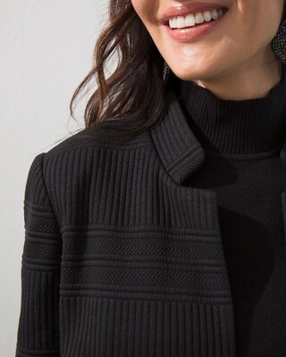 Jacquard Textured Knit Blazer