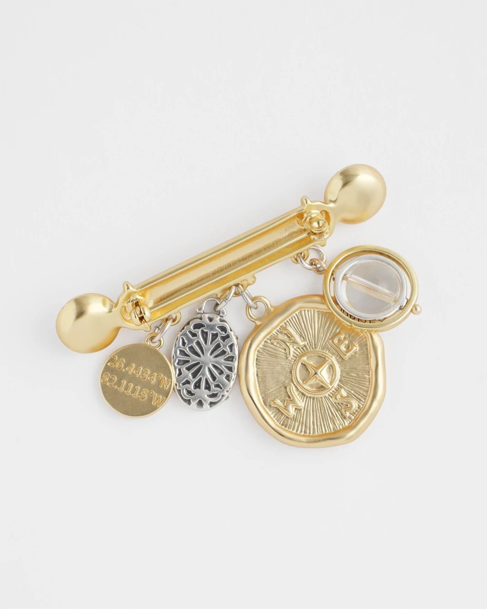 Gold-Tone Bar Compass Brooch click to view larger image.