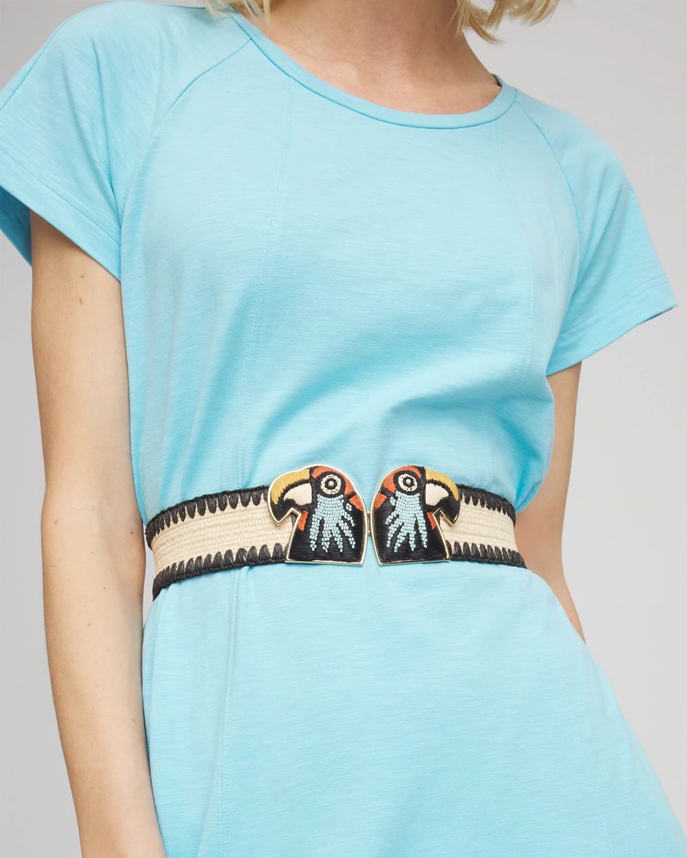Tropical Parrot Stretch Belt