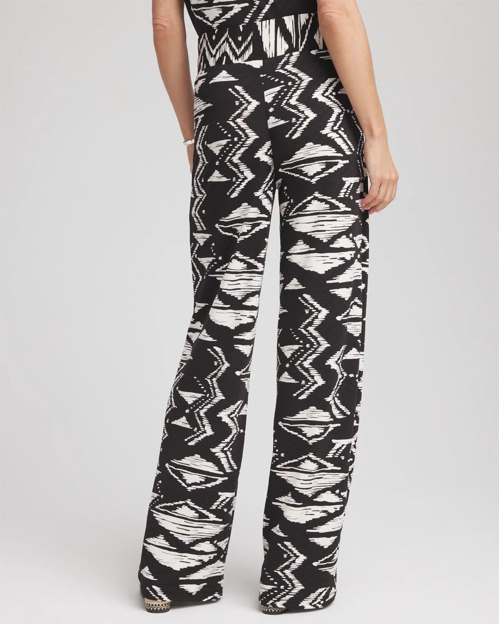 Travelers™ Crinkled Knit Wide-Leg Pants