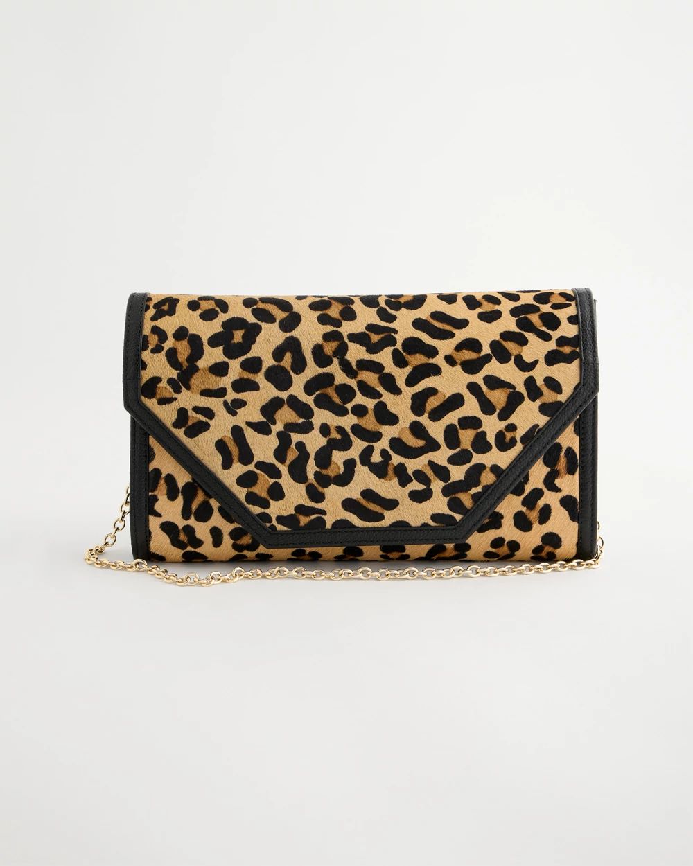 Leopard Envelope Clutch Bag