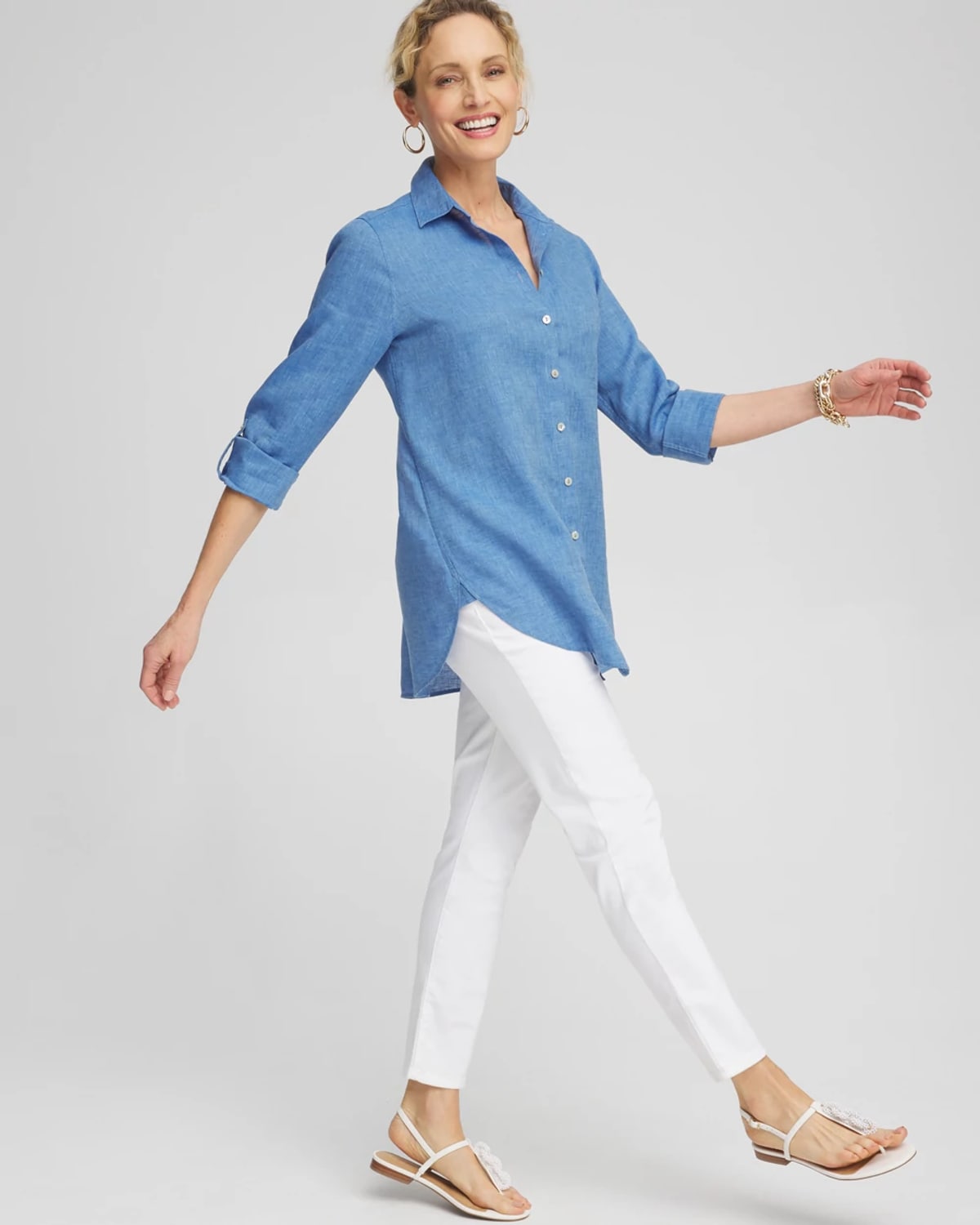 Chico's No-stain White Denim Ankle Jeggings Size 18 | In White
