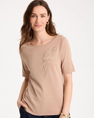 Novelty Pima Elbow Sleeve Tee