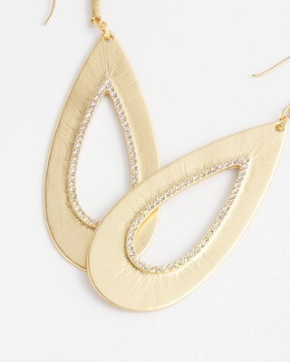 No Droop™ Gold Tone Teardrop Earrings