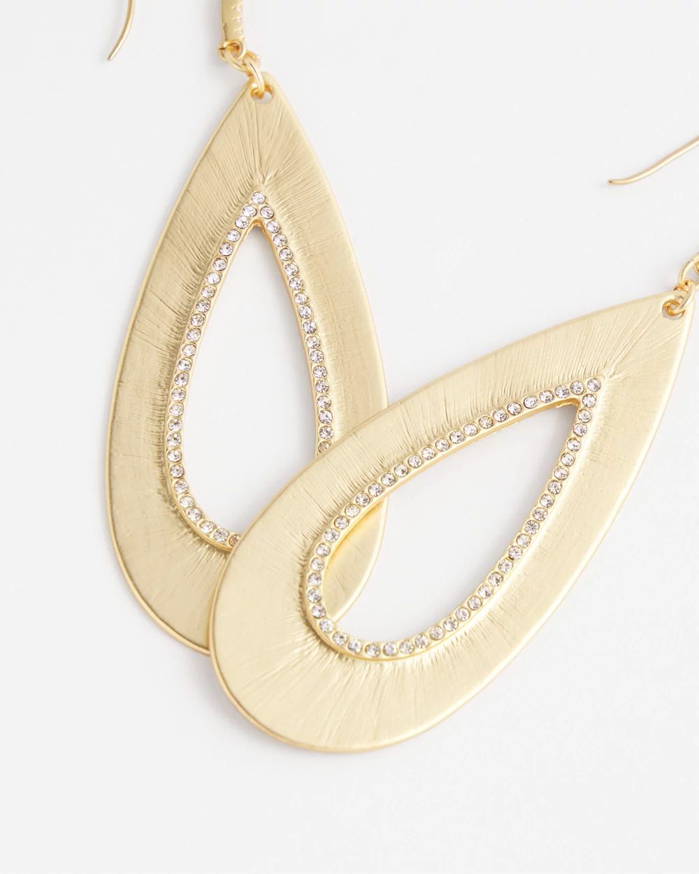 No Droop™ Gold Tone Teardrop Earrings