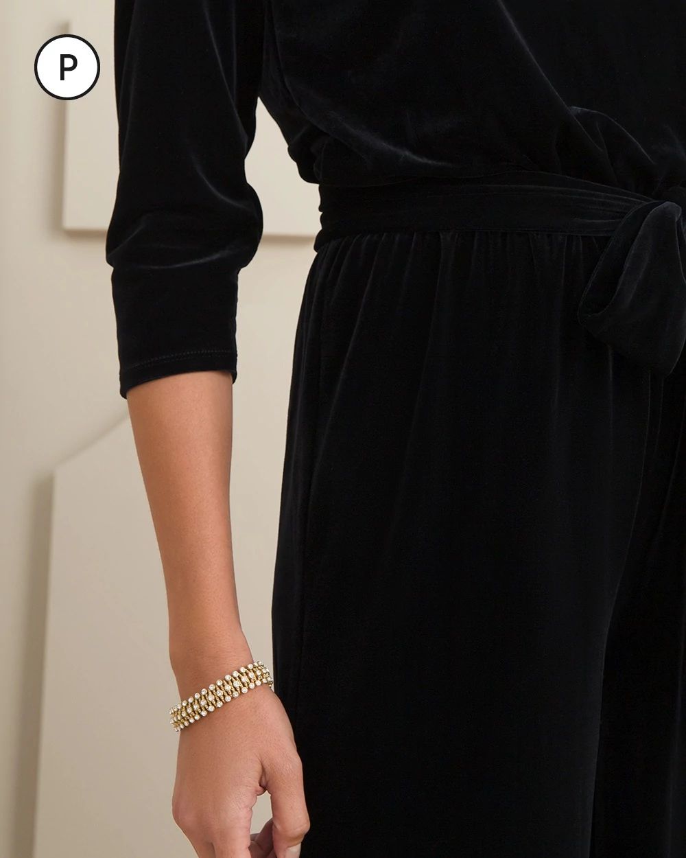 Travelers Petite Velvet Jumpsuit