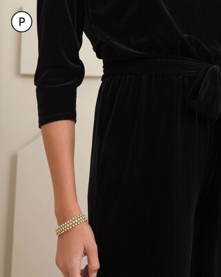 Travelers Petite Velvet Jumpsuit