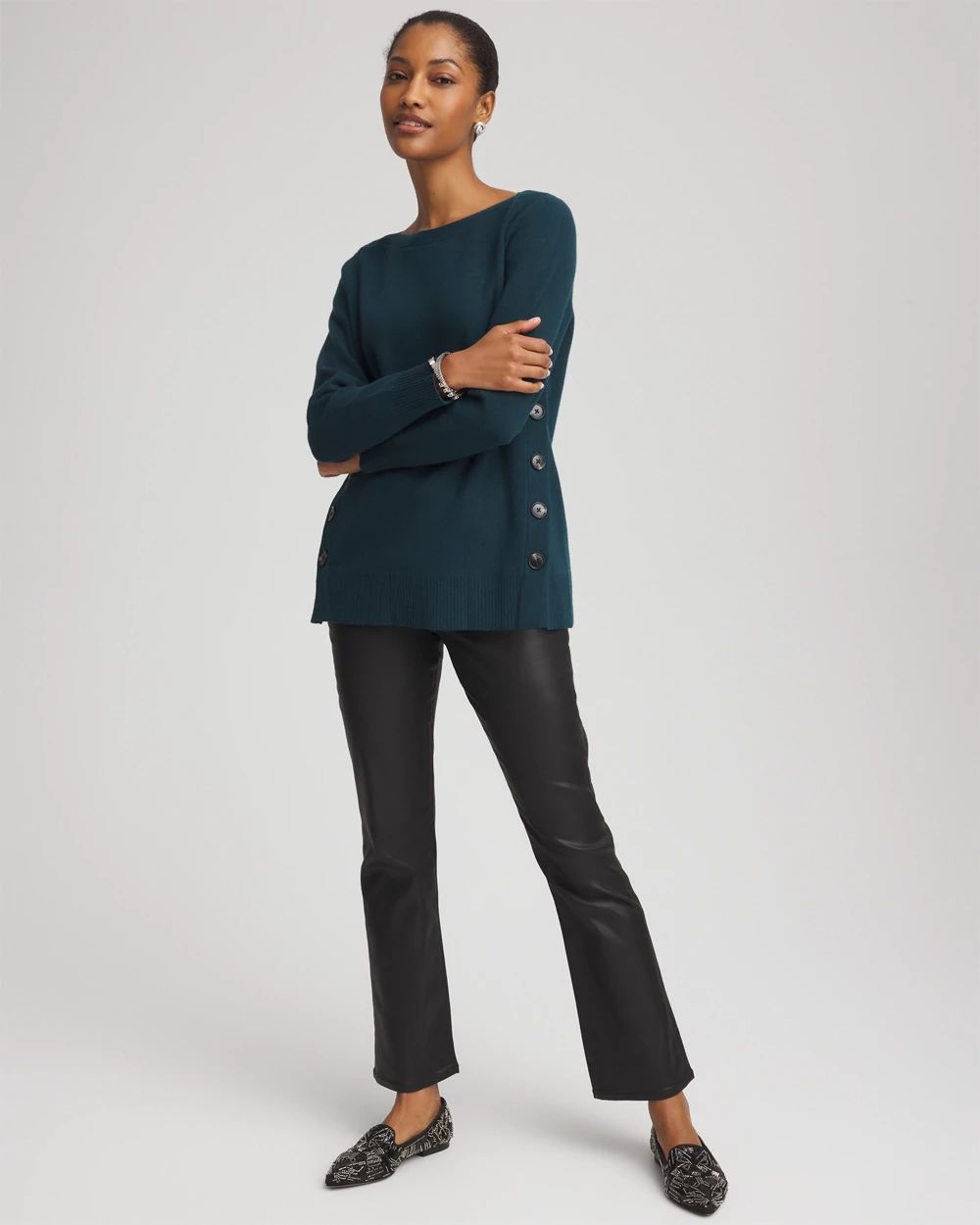 Button Tunic Sweater