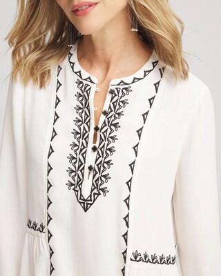 Satin Embroidered Blouse click to view larger image.