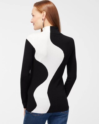 ECOVERO Abstract Turtleneck Sweater