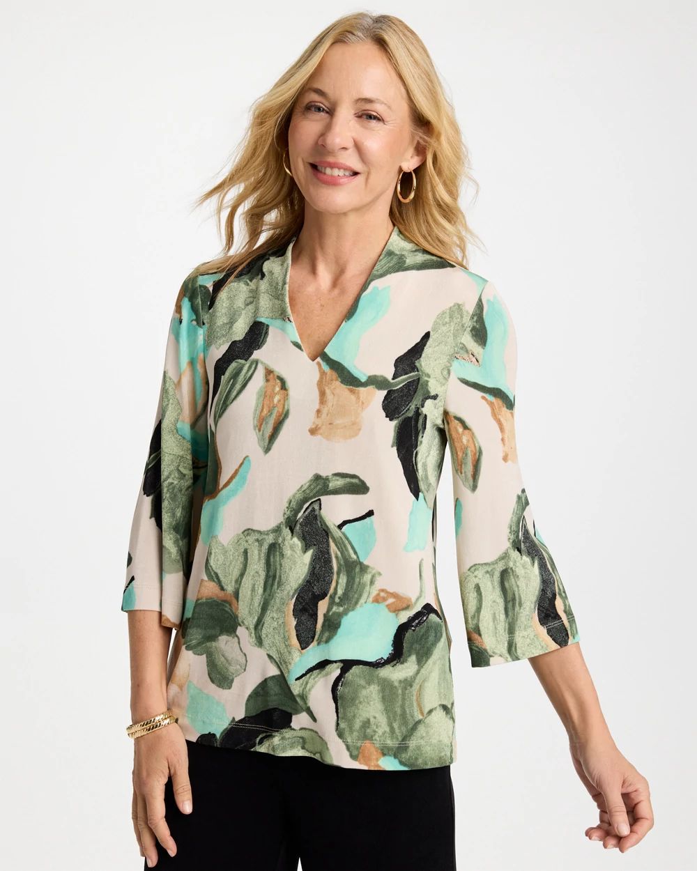 Travelers™ Bloom V-Neck Kimono Top