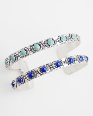Blue Stone Flex Cuff Bracelet