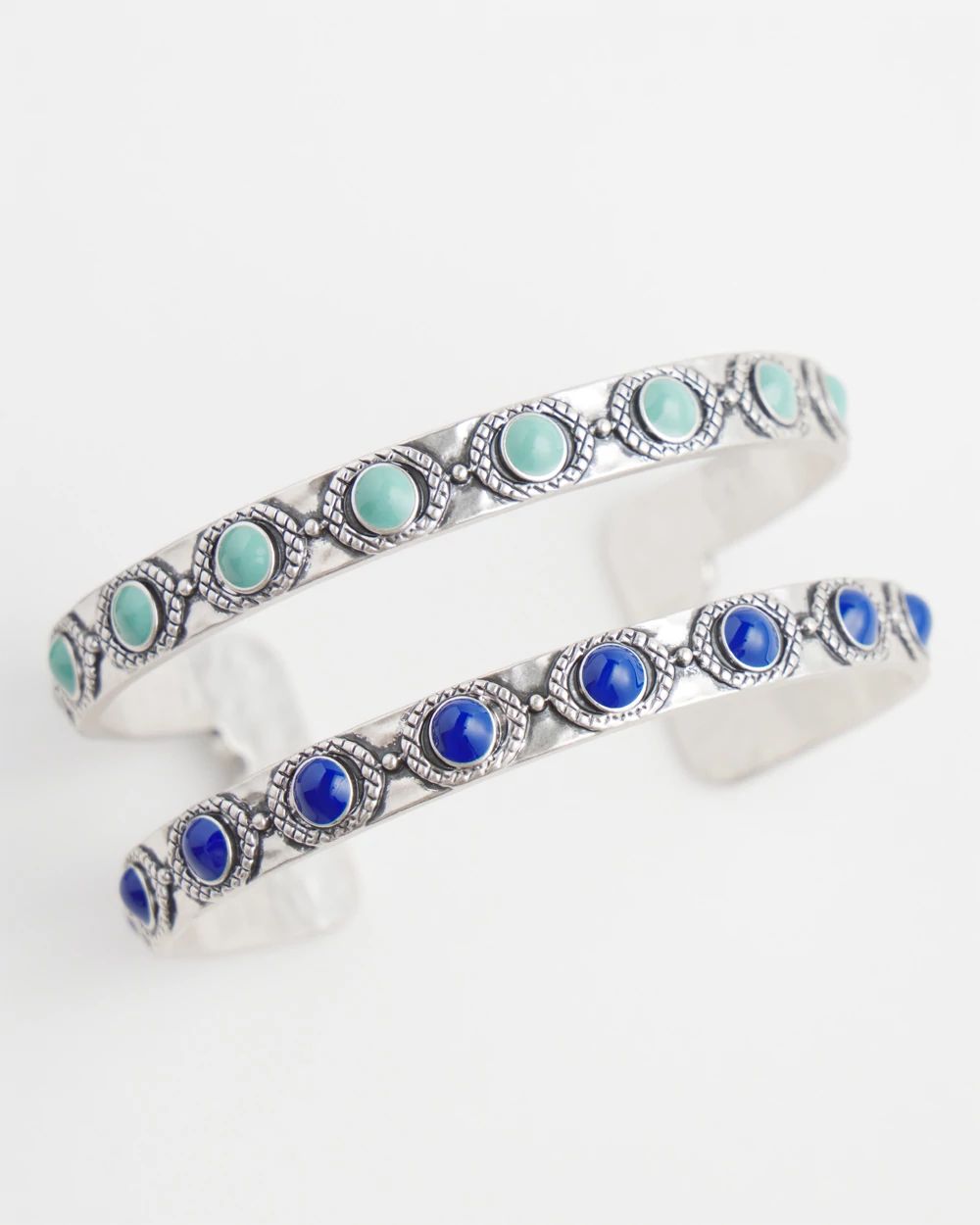 Blue Stone Flex Cuff Bracelet