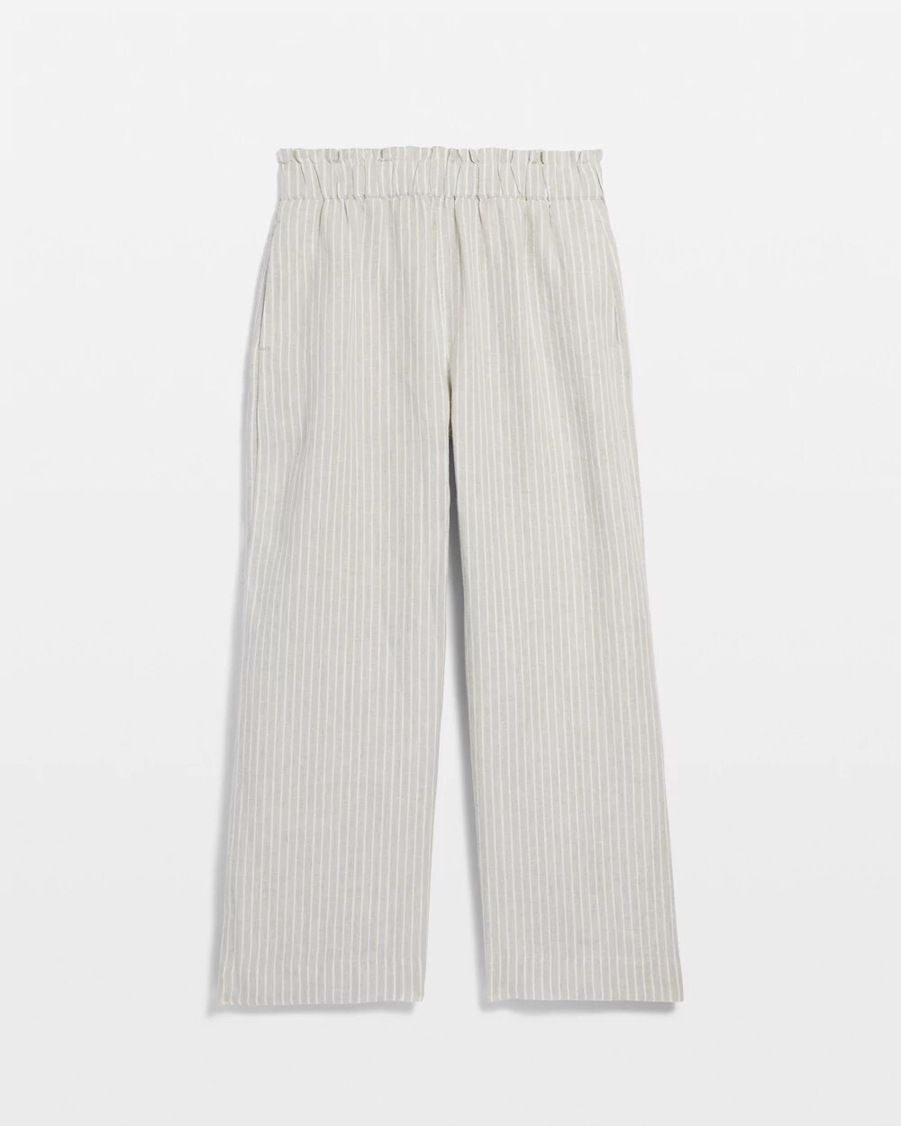 Linen Stripe Culotte Pants