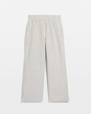 Linen Stripe Culotte Pants click to view larger image.