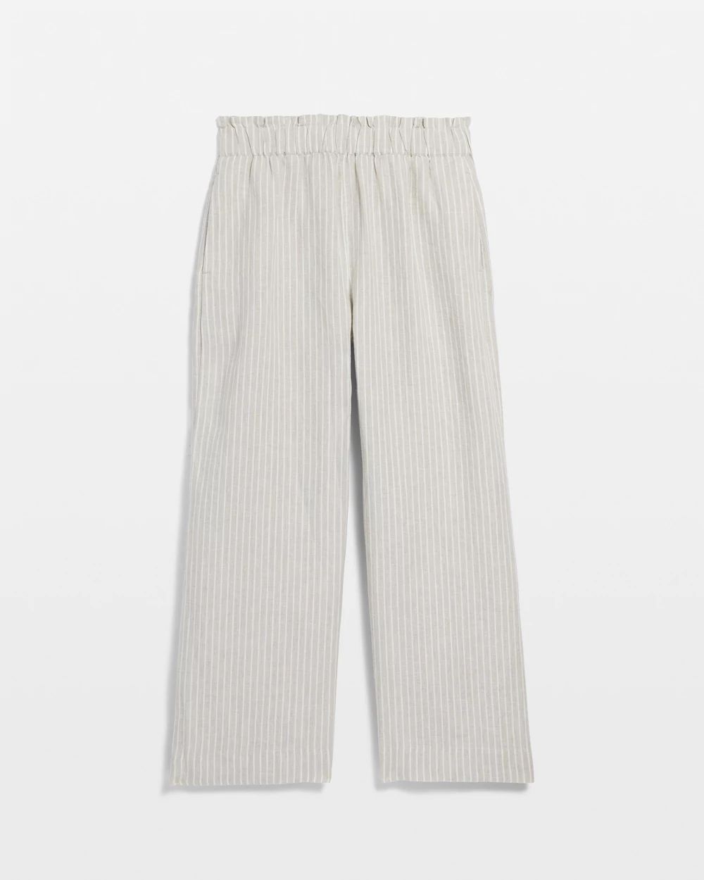 Linen Stripe Culotte Pants
