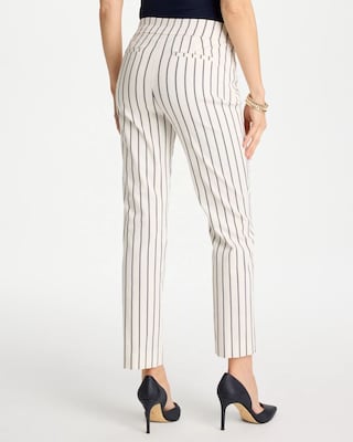 Pinstriped Brigitte™ Slim Ankle Pants click to view larger image.
