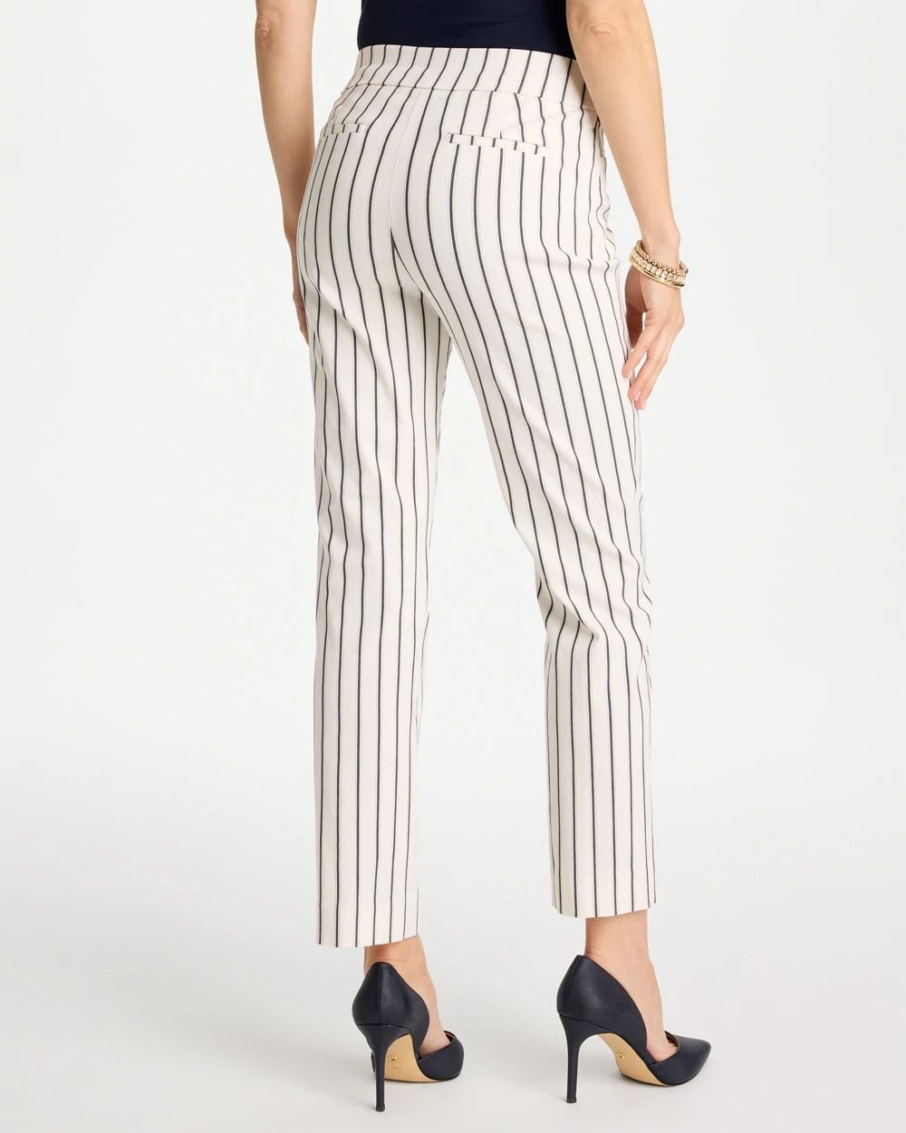 Pinstriped Brigitte™ Slim Ankle Pants