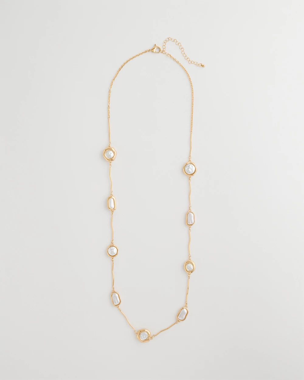 Siren Faux Pearl Long Necklace