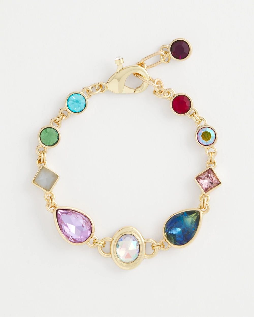 Multi Gem Chain Bracelet