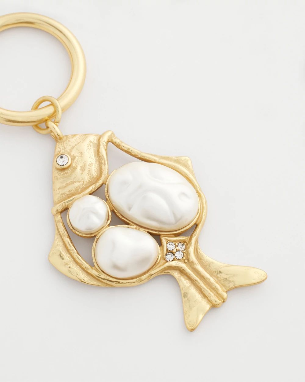 Fish Pearl-Effect Bag Charm Key Chain