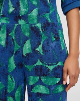 Travelers Half Moon Print Cropped Pants