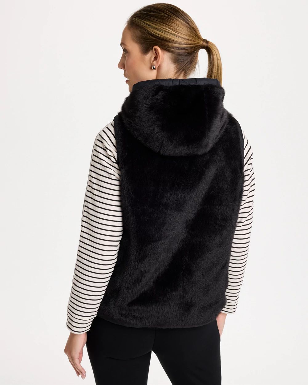 Zenergy® Reversible Faux Fur Vest click to view larger image.