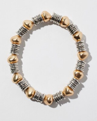 Mixed Metal Stretch Bracelet
