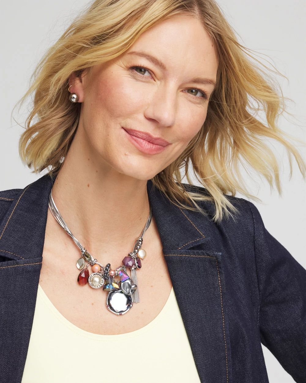 Short Aurora Charm Necklace click to view larger image.