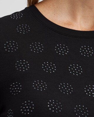 Touch of Cool Black Embellished Layering Tee