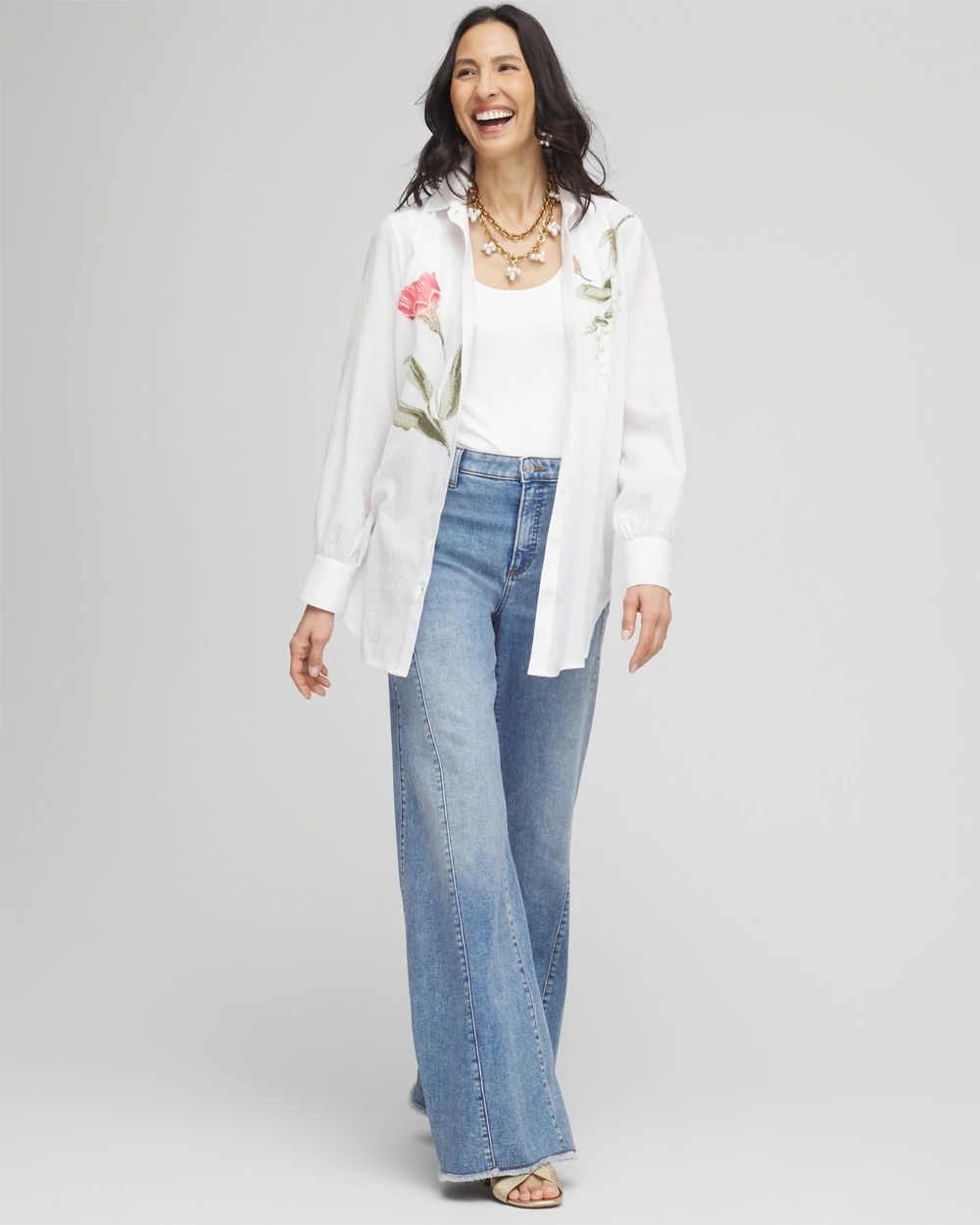 Cotton Voile Collared Tunic