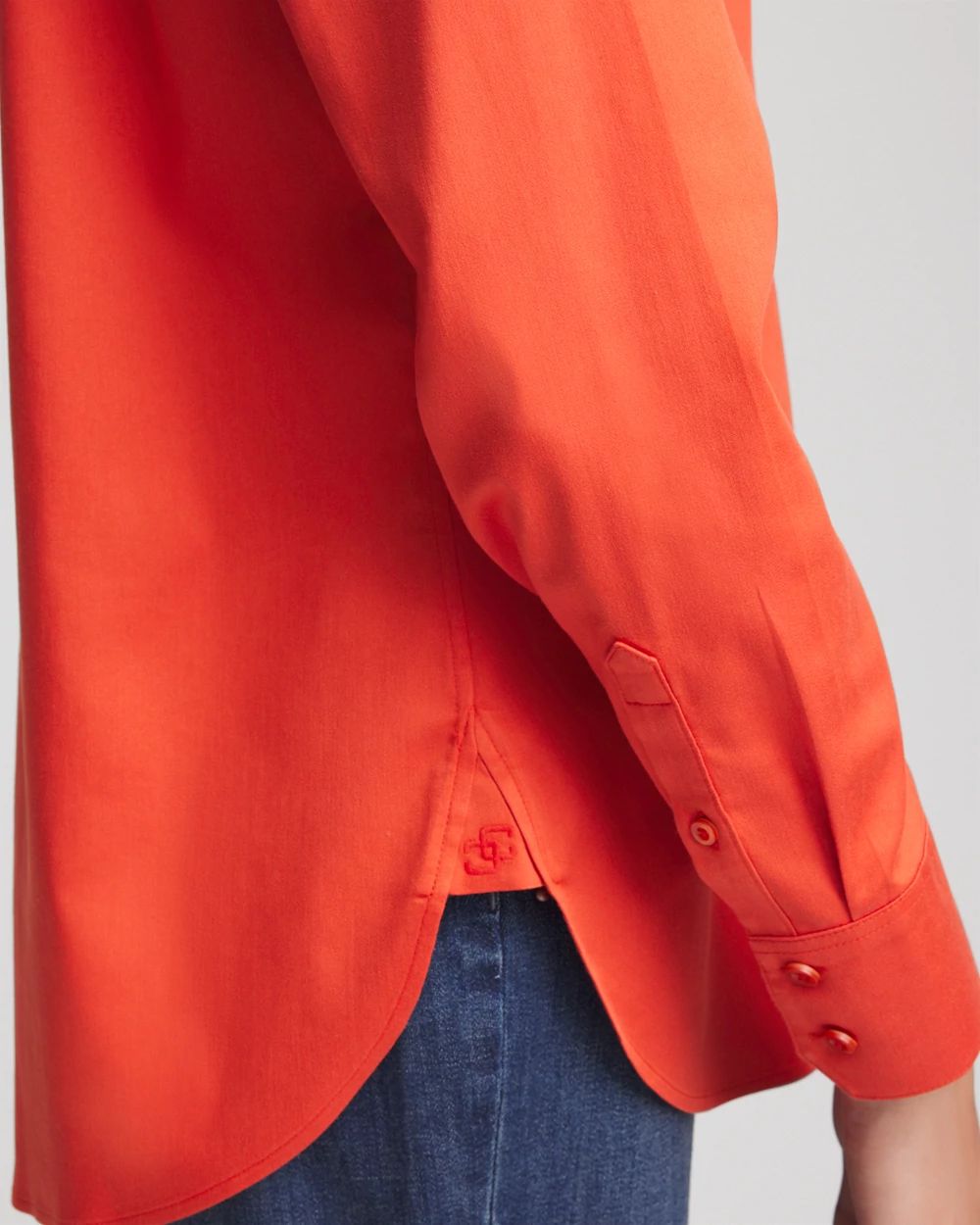 No Iron™ Stretch-Sateen Shirt click to view larger image.