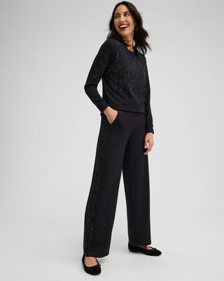 Zenergy Embellished Wide Leg Pants click to view larger image.