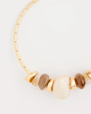 Neutral Stone Collar Necklace click to view larger image.
