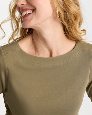 Pima 3/4 Sleeve Tee click to view larger image.