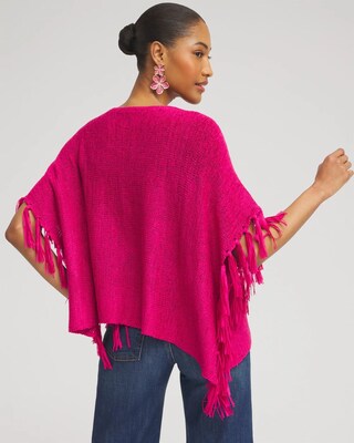 Fringe Knit Poncho click to view larger image.