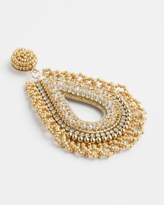 Beaded Teardrop Earrings