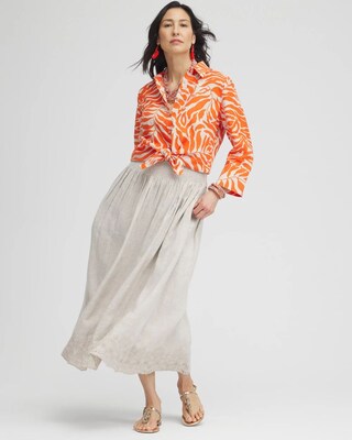 No Iron™ Linen Palms Shirt