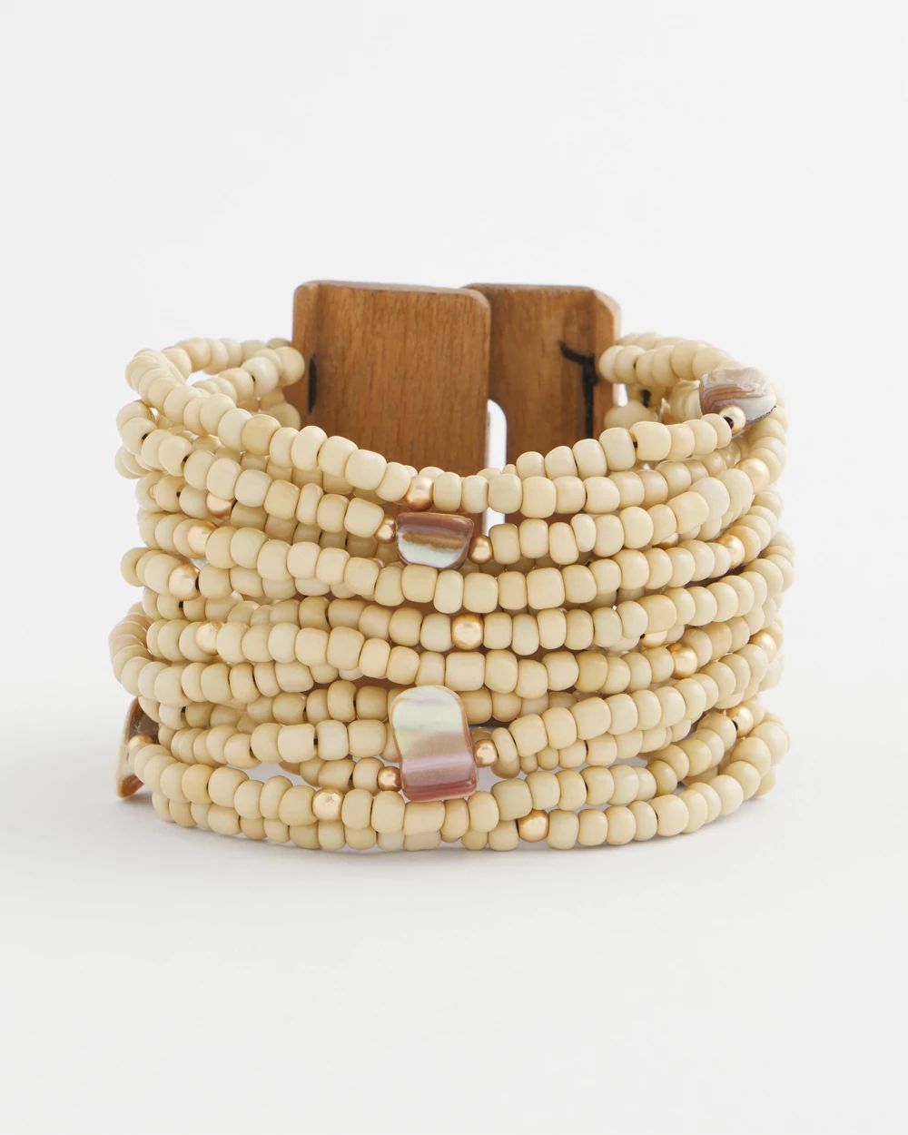 Layered Bead & Abalone Bracelet